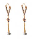 22K Fancy Hoop Earrings