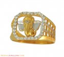 22k Mens Ganpati 2 Tone Ring - Click here to buy online - 735 only..