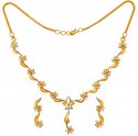 22 Kt Gold Necklace Earring Set  - Click here to buy online - 2,560 only..