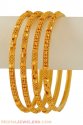 Gold Bangles Set (4 Pcs)