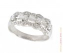 White Gold Ladies Ring With Signity - Click here to buy online - 258 only..