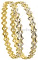 22 Kt Gold Two Tone Bangles - Click here to buy online - 1,376 only..