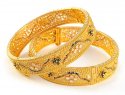 22kt Meenakari Bangles (2pcs) - Click here to buy online - 2,152 only..