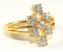 18Kt Yellow Gold Diamond Ring - Click here to buy online - 1,046 only..