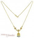 Gold Chain with CZ & Pearls