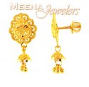 22Kt Gold Fancy Earrings - Click here to buy online - 301 only..
