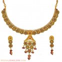 Click here to View - 22K Antique Meenakari Set 