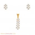 Click here to View - 22kt Gold Signity Pendant Set 