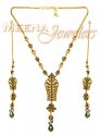 Click here to View - 22Kt Antique Gold Necklace Set 