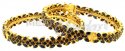 22 Kt Gold Sapphire Bangles - Click here to buy online - 2,444 only..