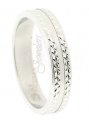 18Kt White Gold Wedding Band with design (Heavy make) - Click here to buy online - 202 only..
