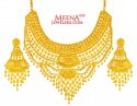 22 Karat Gold Necklace Set - Click here to buy online - 14,383 only..