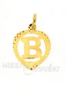 22Kt Gold Initial Pendant - Click here to buy online - 67 only..