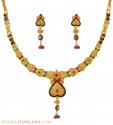 Click here to View - Gold antique light necklace set 