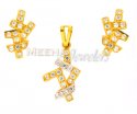 22Kt Gold Pendant Set - Click here to buy online - 253 only..