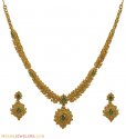 Gold Diamond Necklace Sets - Click here to buy online - 6,642 only..