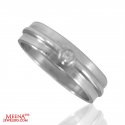 White Gold 18Kt Wedding Band - Click here to buy online - 475 only..