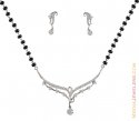 18Kt Gold Diamond Mangalsutra Set - Click here to buy online - 2,414 only..