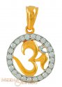 OM pendant with Star Signity 22k Gold  - Click here to buy online - 224 only..