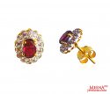22kt Gold Signity Earrings  - Click here to buy online - 370 only..