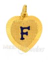 22Kt F Initial Pendant - Click here to buy online - 93 only..