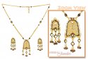 Click here to View - Antique Gold Necklace with MeenaKari 