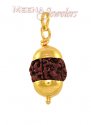 Gold Pendant with Rudraksha - Click here to buy online - 204 only..