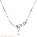 White Gold modern Mangalsutra - Click here to buy online - 2,951 only..