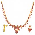 22Kt Indian Jewellery (Ruby Necklace Set) - Click here to buy online - 1,487 only..