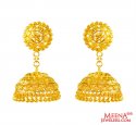22k Gold Filigree Jhumki - Click here to buy online - 1,887 only..