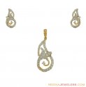Genuine Diamond Pendant Set - Click here to buy online - 2,254 only..