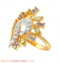 Gold Ring with Color Stones - Click here to buy online - 308 only..