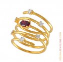 Signity Ring With spiral Style - Click here to buy online - 381 only..