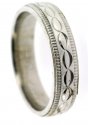 18Kt White Gold Designer Wedding Band - Click here to buy online - 319 only..