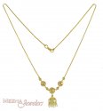 Designer Ladies Gold Chain with CZ & Pearls