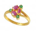 22Kt Ring with Ruby and Emerald - Click here to buy online - 219 only..