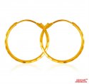22 kt Gold Hoop Earrings - Click here to buy online - 332 only..