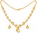 22 Karat Gold Necklace Set Two Tone - Click here to buy online - 1,952 only..