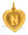 22Kt N Initial Pendant - Click here to buy online - 95 only..