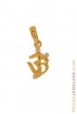 Click here to View - 18Kt Gold OM  Diamond Pendant  