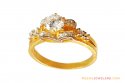 22K Fancy Two Tone Solitaire Ring 