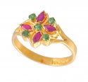 Click here to View - 22k Gold Ring with Emerald and Ruby 
