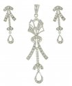 Designer White Gold Pendant Set
