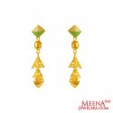 22K Gold Light Weight Long Earrings - Click here to buy online - 712 only..