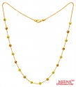 22K Gold Meenakari Beads Chain  - Click here to buy online - 735 only..