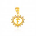 22Kt Gold Pendant with Initial (E) - Click here to buy online - 206 only..