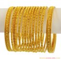 22k Filigree Bangles Set(Set of 6)
