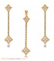 Click here to View - 22Kt  signity pendant set 