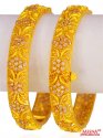 22K Gold Polki Bangles (2pcs) - Click here to buy online - 4,785 only..