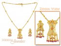 Click here to View - Gold Antique 2Tone Necklace Set 